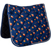 HKM Zadeldekje Splash Dressuur Donker Blauw/Oranje