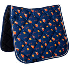 HKM Zadeldekje Splash Dressuur Donker Blauw/Oranje