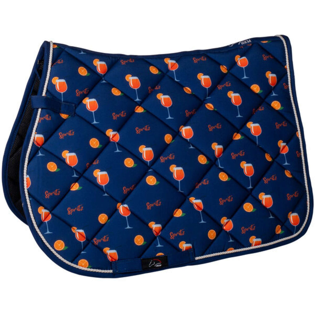 HKM Zadeldekje Splash Veelzijdigheid Donker Blauw/Oranje