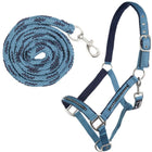 HKM Halsterset Crystal Zacht Onderlegd Petrol/Navy