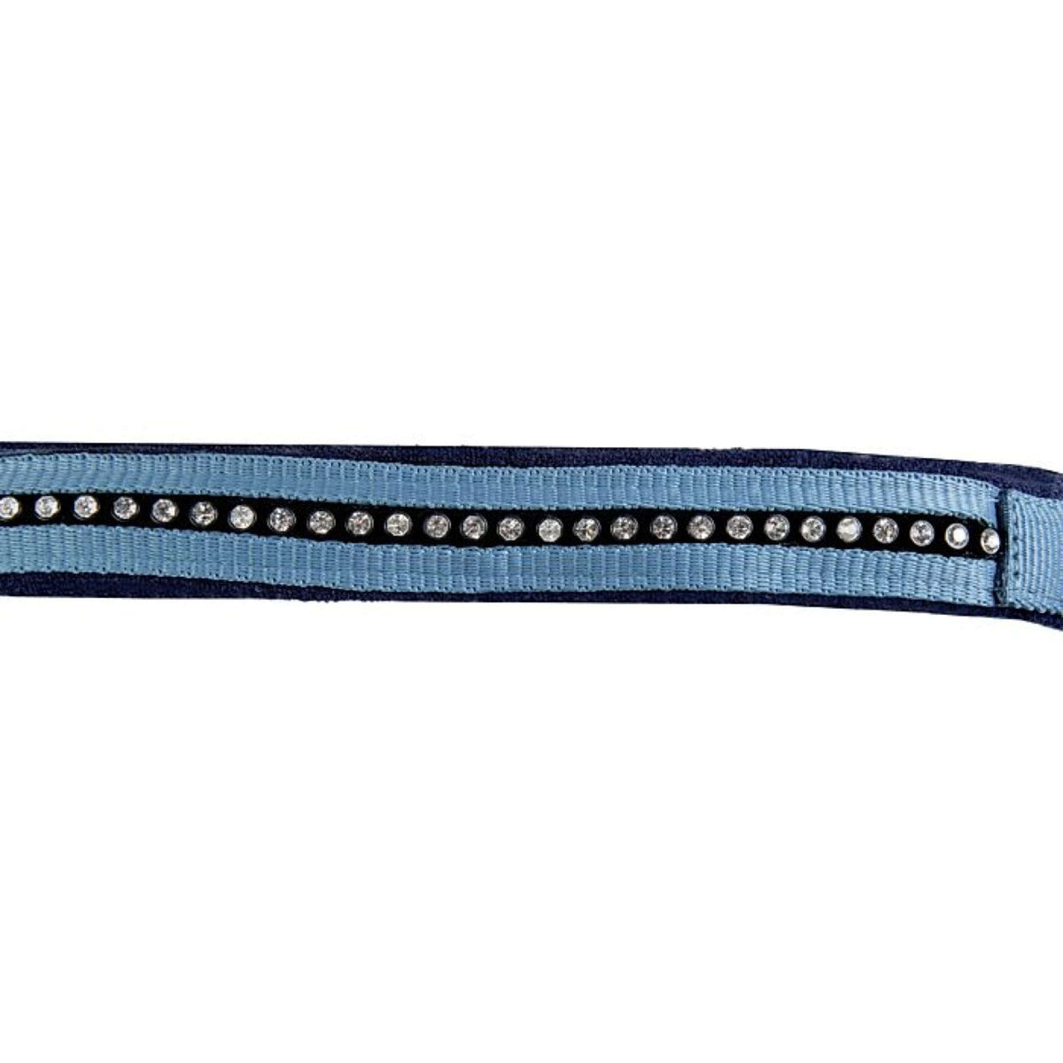 HKM Halsterset Crystal Zacht Onderlegd Petrol/Navy
