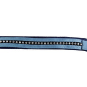 HKM Halsterset Crystal Zacht Onderlegd Petrol/Navy