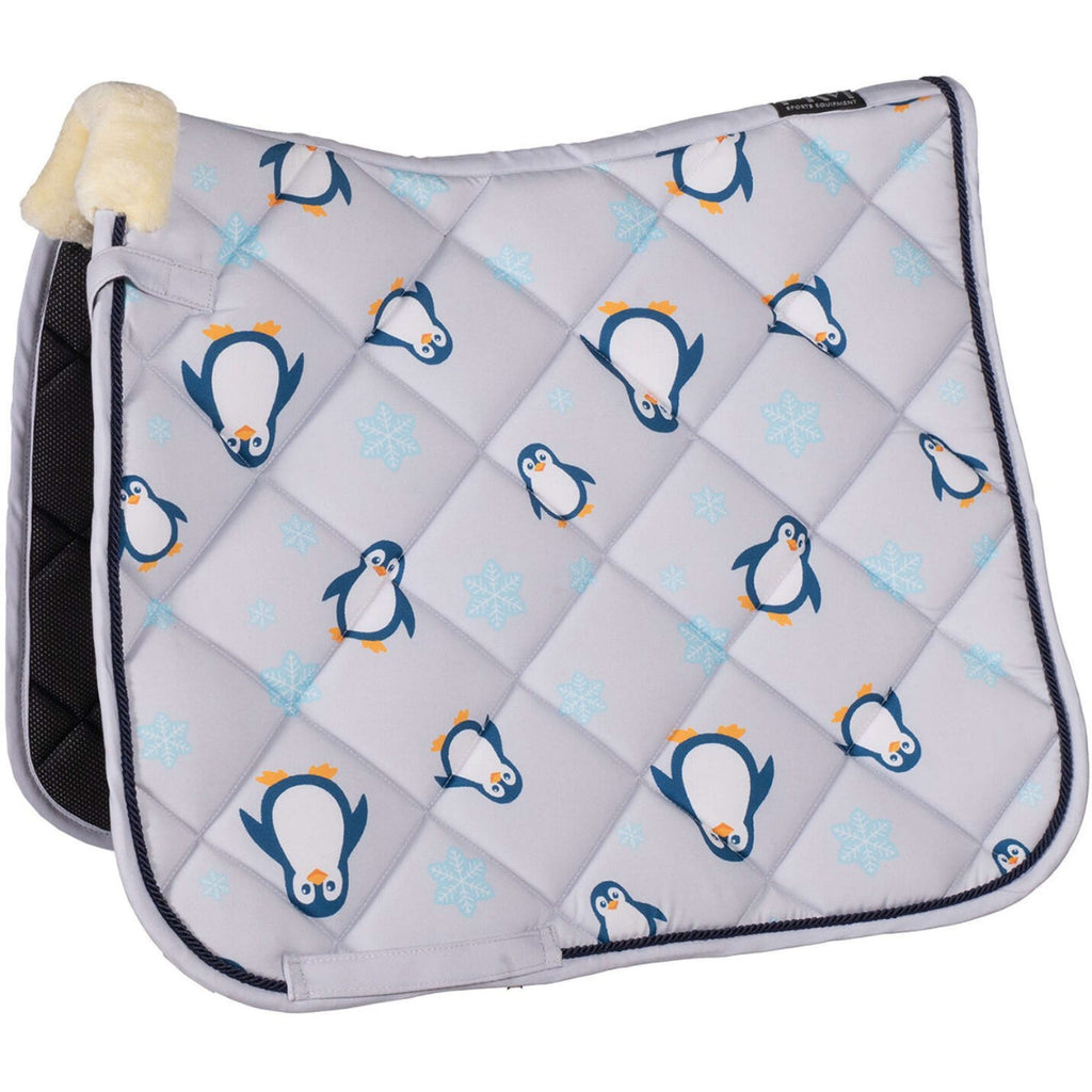 HKM Zadeldekje Pinguïn Dressuur Grijs/Blauw