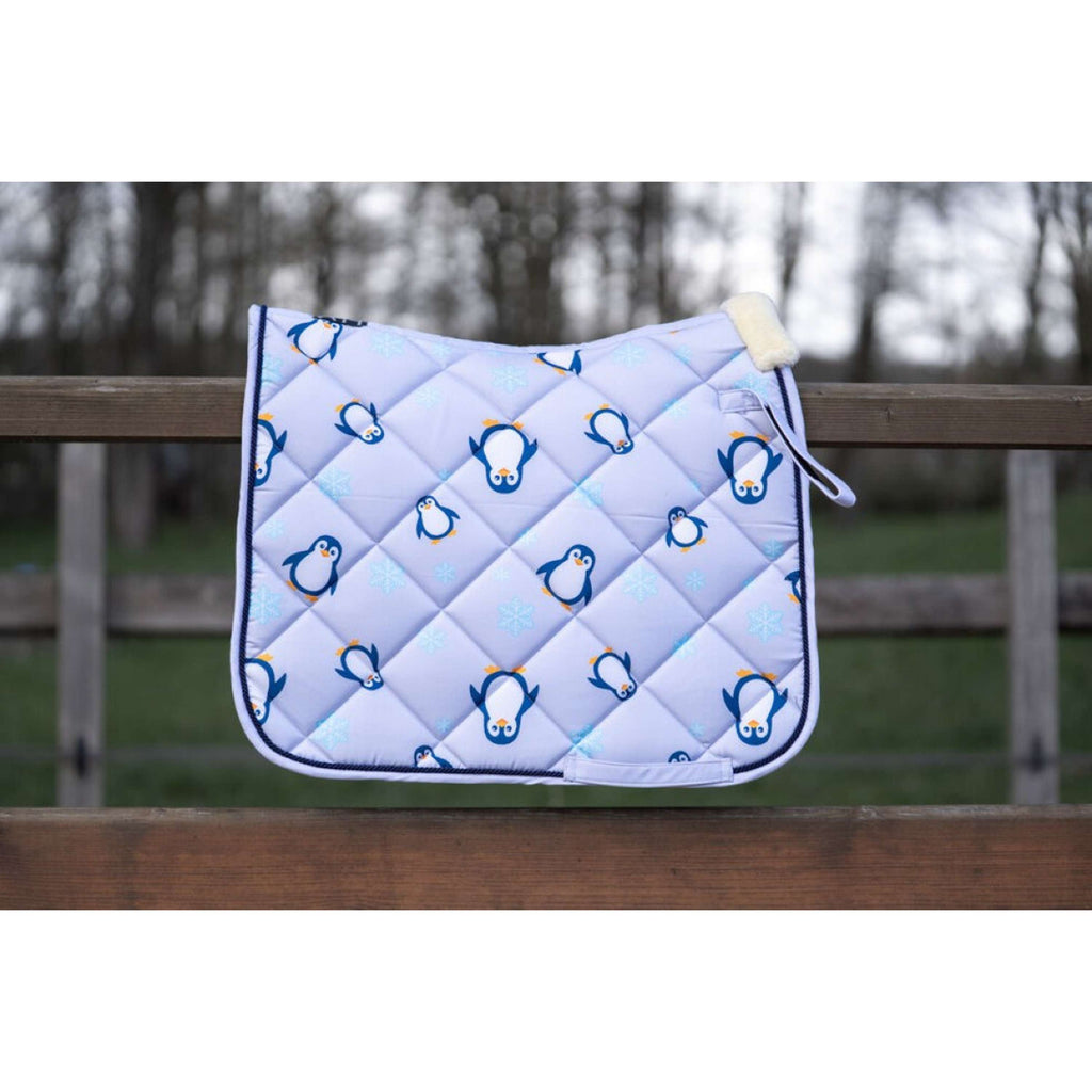 HKM Zadeldekje Pinguïn Dressuur Grijs/Blauw