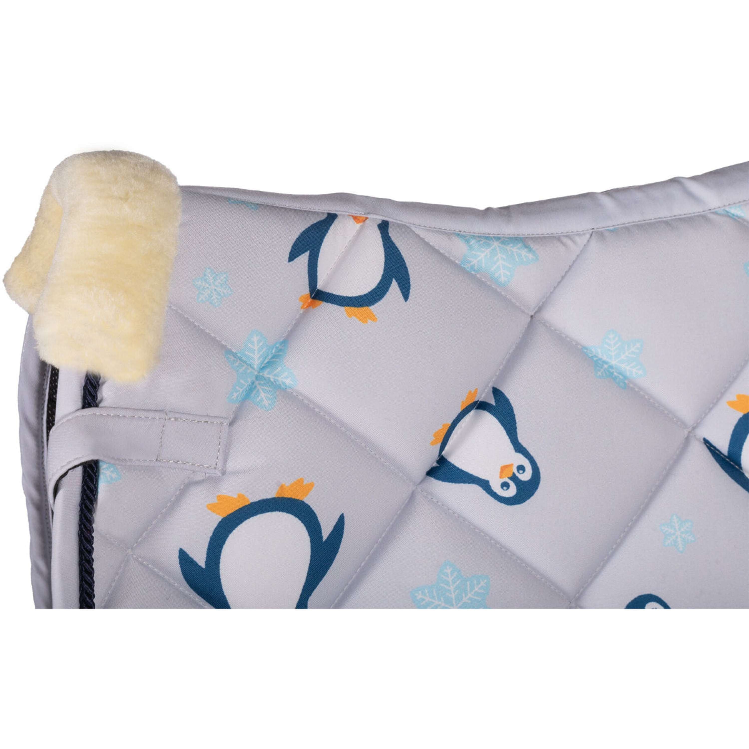 HKM Zadeldekje Pinguïn Dressuur Grijs/Blauw