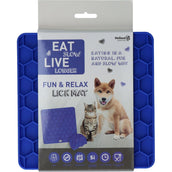 Eat Slow Live Longer Lick Mat Relax Blauw