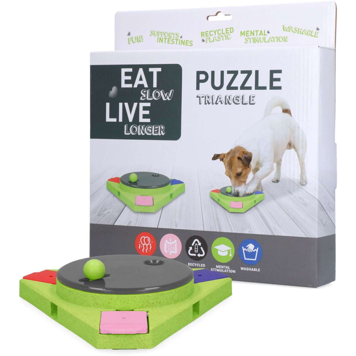 Eat Slow Live Longer Puzzle Triangle