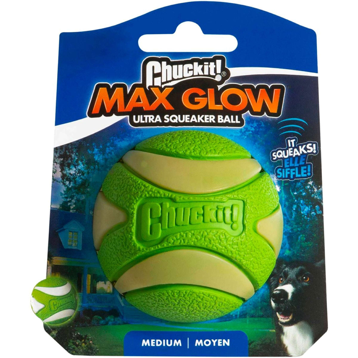 Chuckit Bal Max Glow Ultra Squeaker