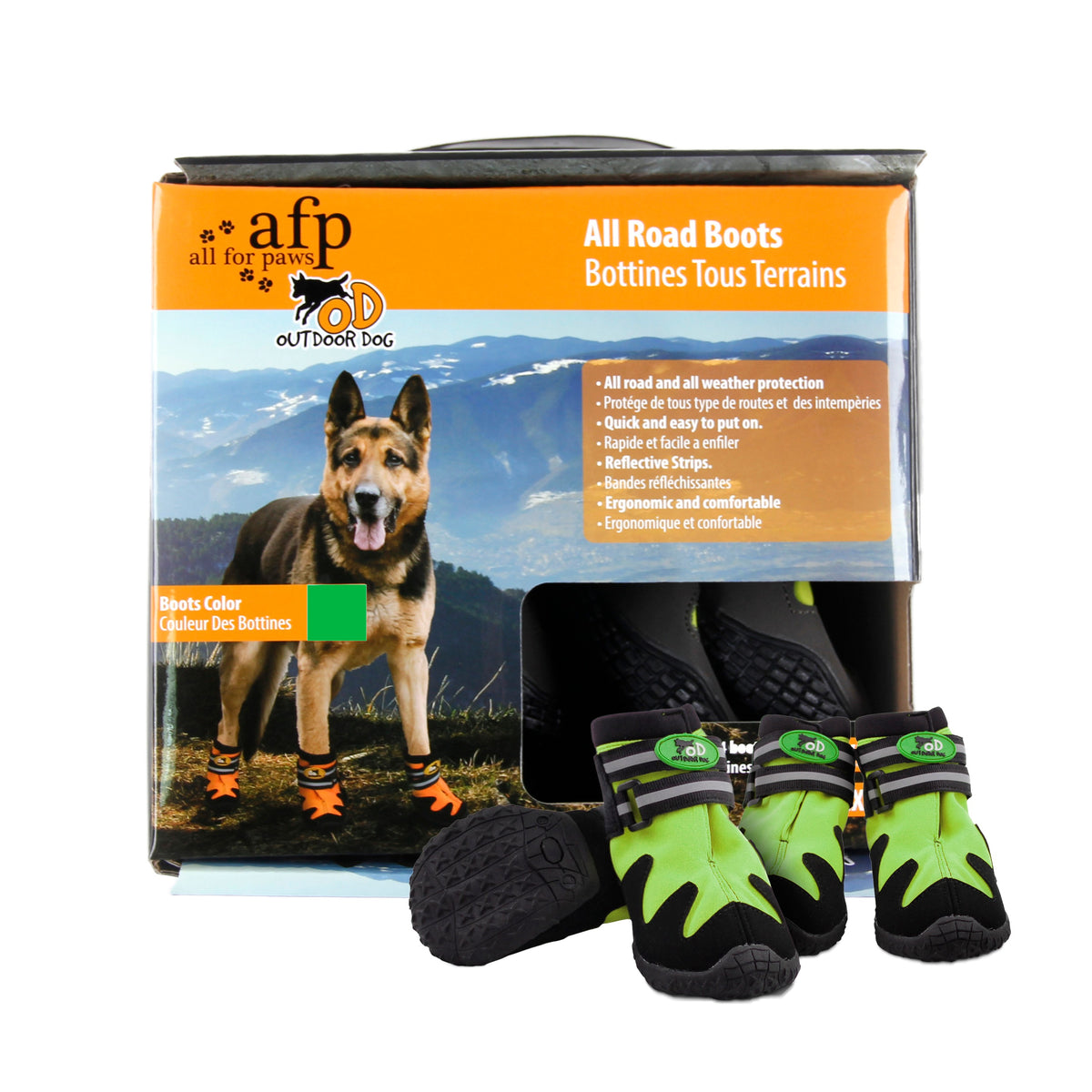 All For Paws Hondenschoenen All Road Groen