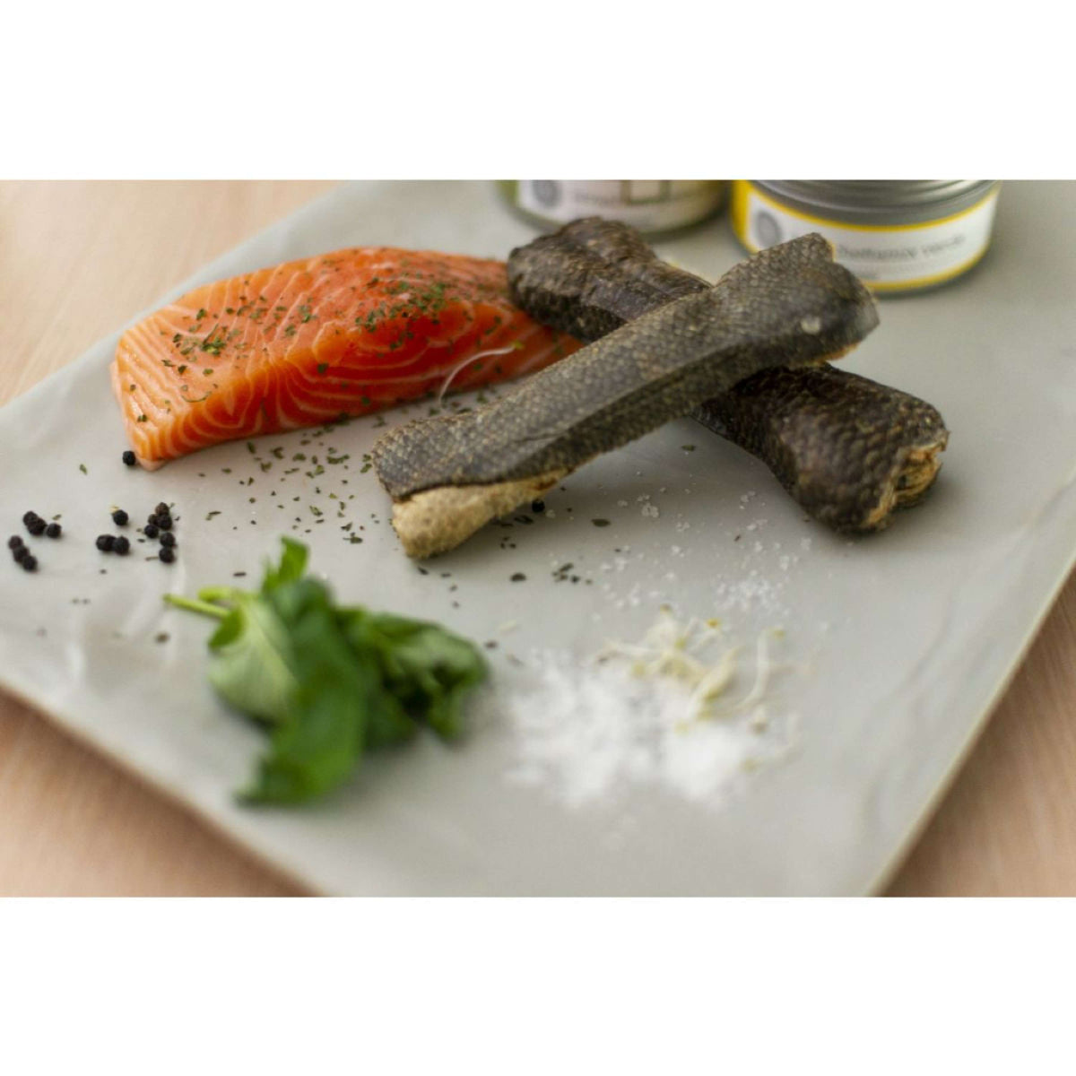 Braaaf Vissnack Geperst been Zalmhuid