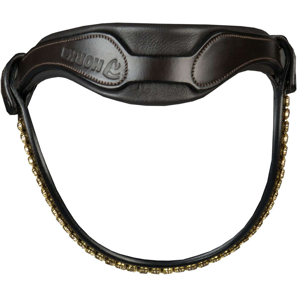 HORKA Stang- en Trenshoofdstel Las Vegas Bruin/Goud