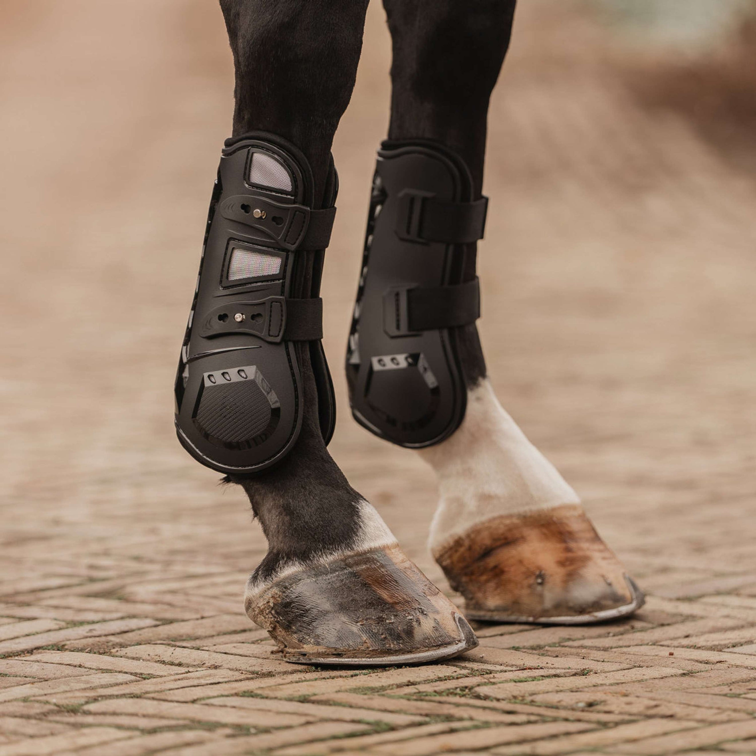 EQPRO Peesbeschermers Carbon Look Zwart EQPRO Peesbeschermers Carbon Look Zwart