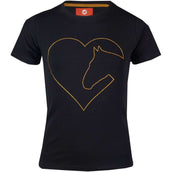 Red Horse T-Shirt Toppie Kinderen Zwart/Rose