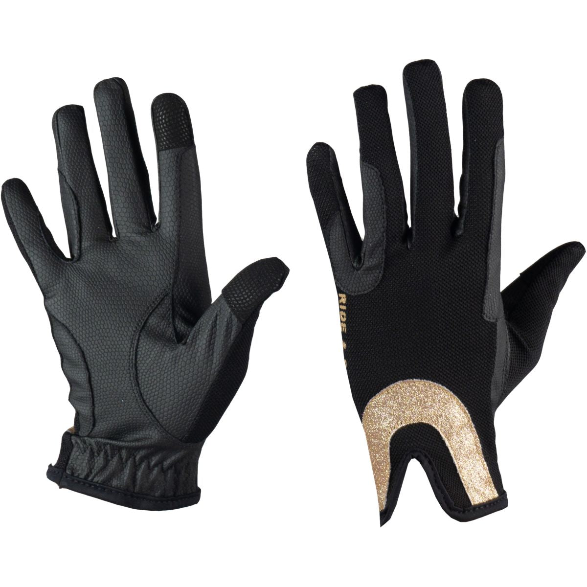 Red Horse Rijhandschoenen Glamour Gloves Zwart/Rose