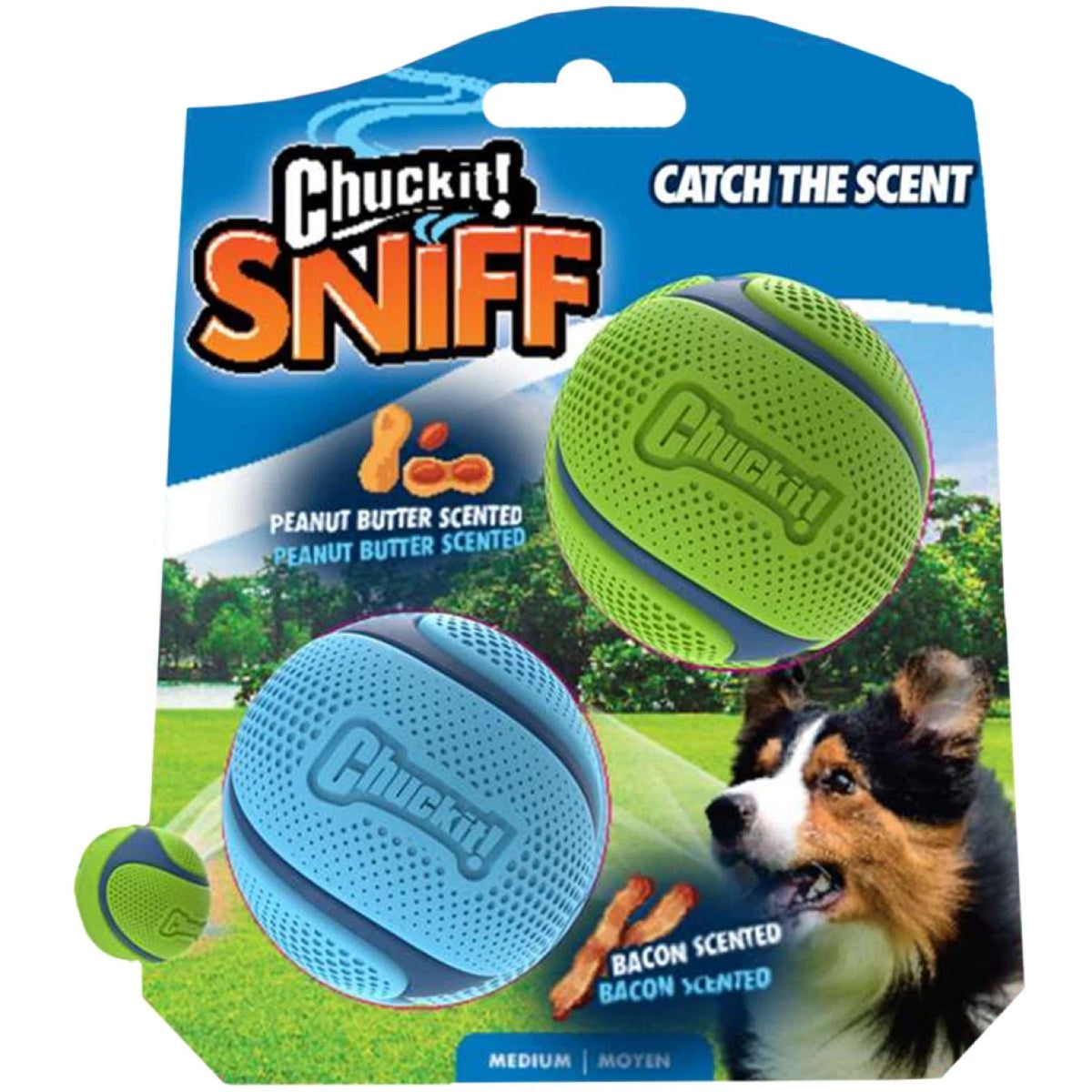 Chuckit Bal Sniff 2-pack Bacon en Pindakaas