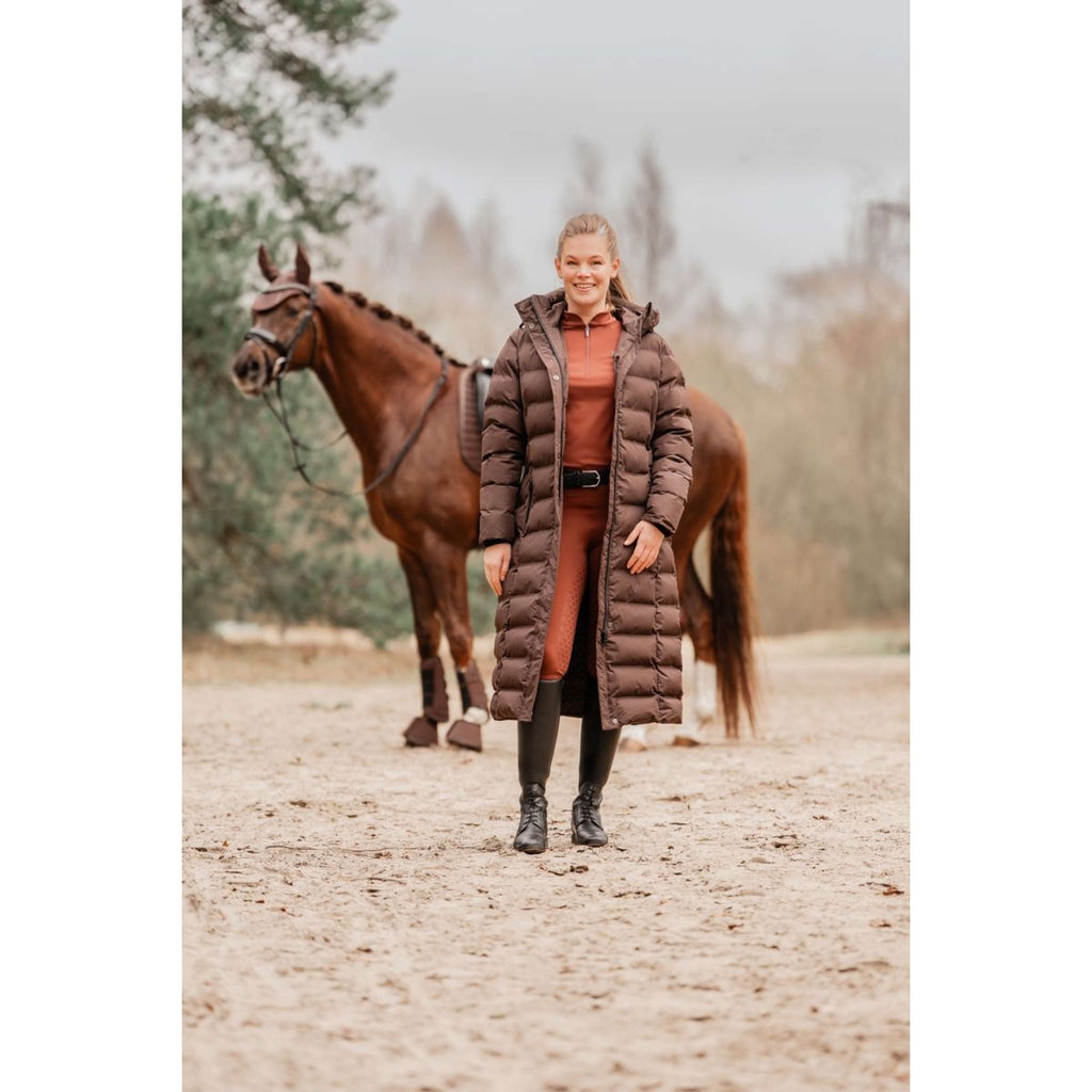 EQPRO Lange Pufferjas Eloise Chocolade