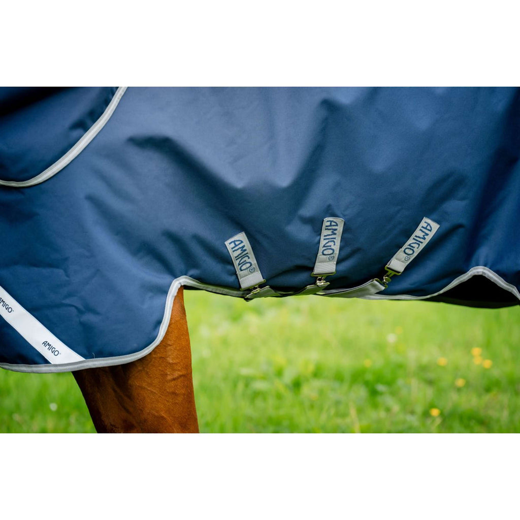 Amigo Turnout Rug 1200D 250g Navy/Titanium Grey/Silver