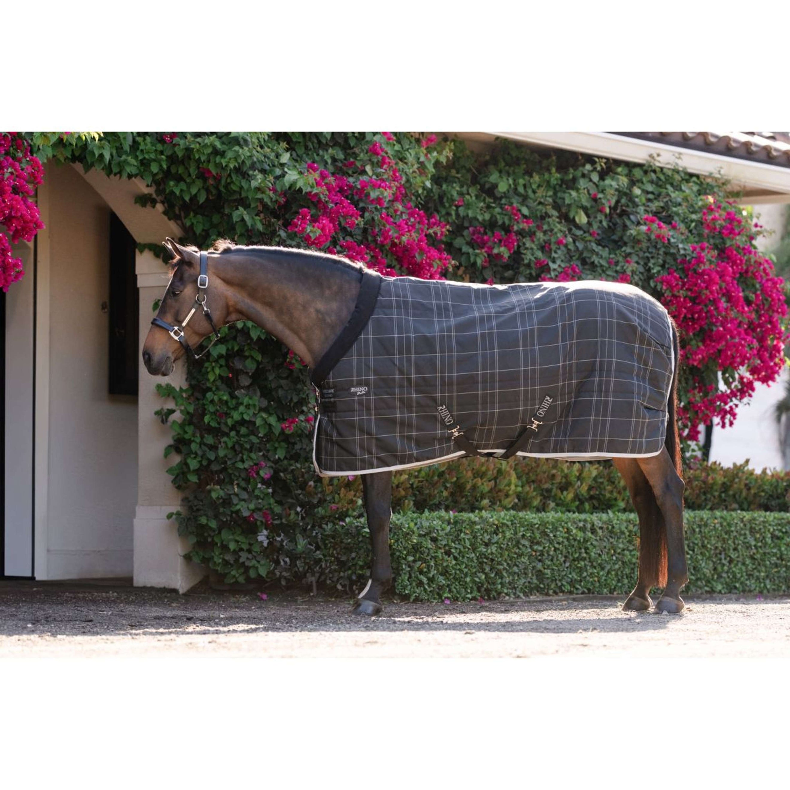 Rhino Pony Stable 100g Black/Grey/White Check/Gray