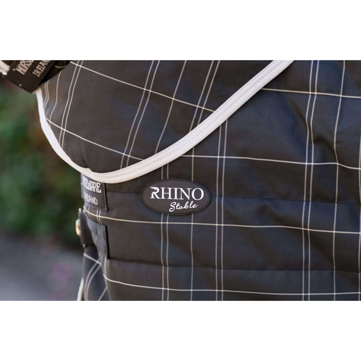 Rhino Halsstuk Stable 100g Black/Grey/White Check/Gray