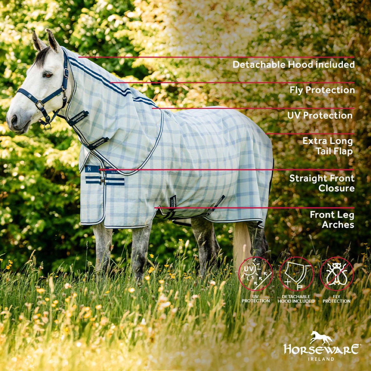 Horseware Vliegendeken Newmarket Pony Plus Witney Navy