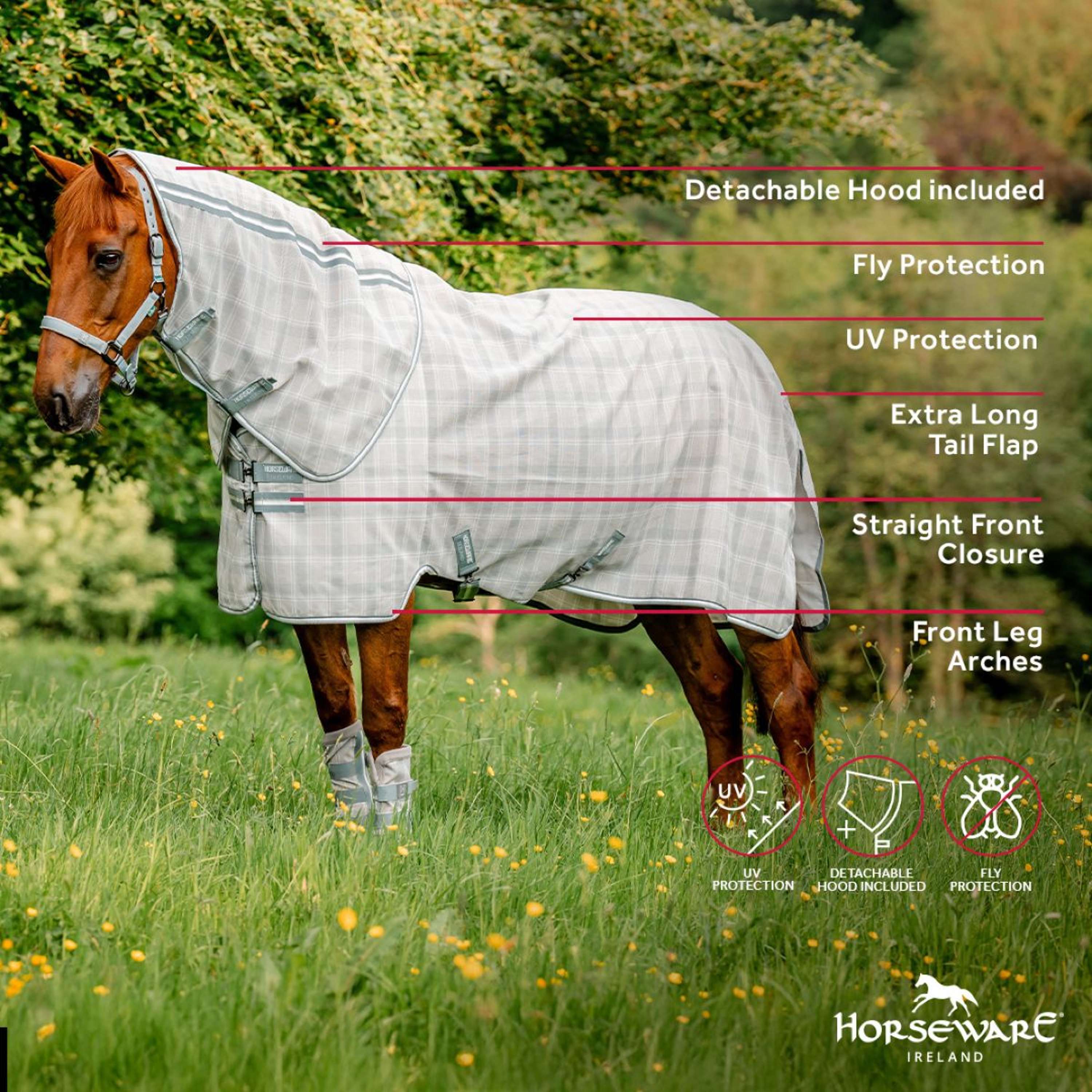 Horseware Vliegendeken Newmarket Plus Witney Charcoal