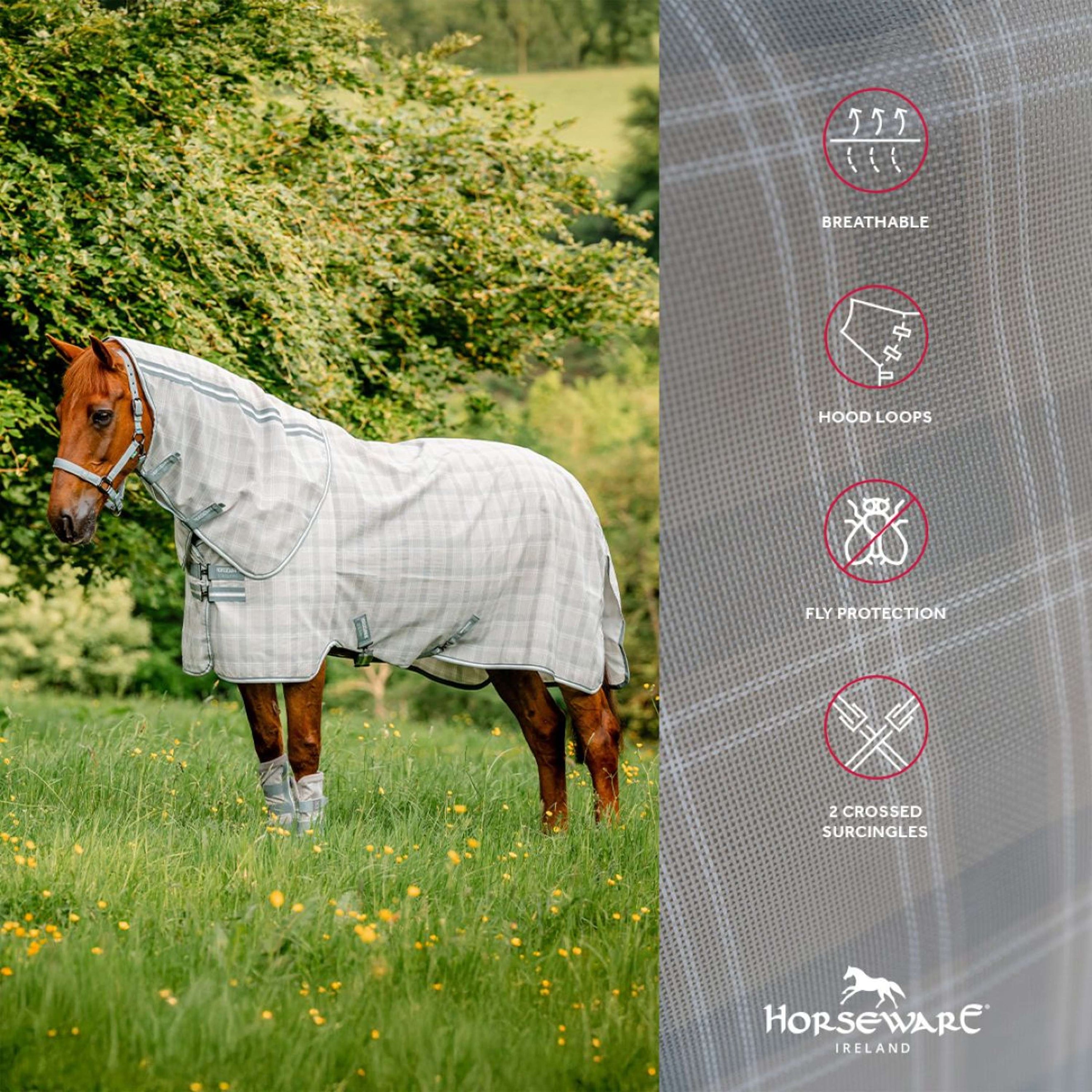 Horseware Vliegendeken Newmarket Plus Witney Charcoal Horseware Vliegendeken Newmarket Plus Witney Charcoal
