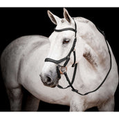 Rambo Micklem 2 Competition Bridle Rubber Teugel Zwart