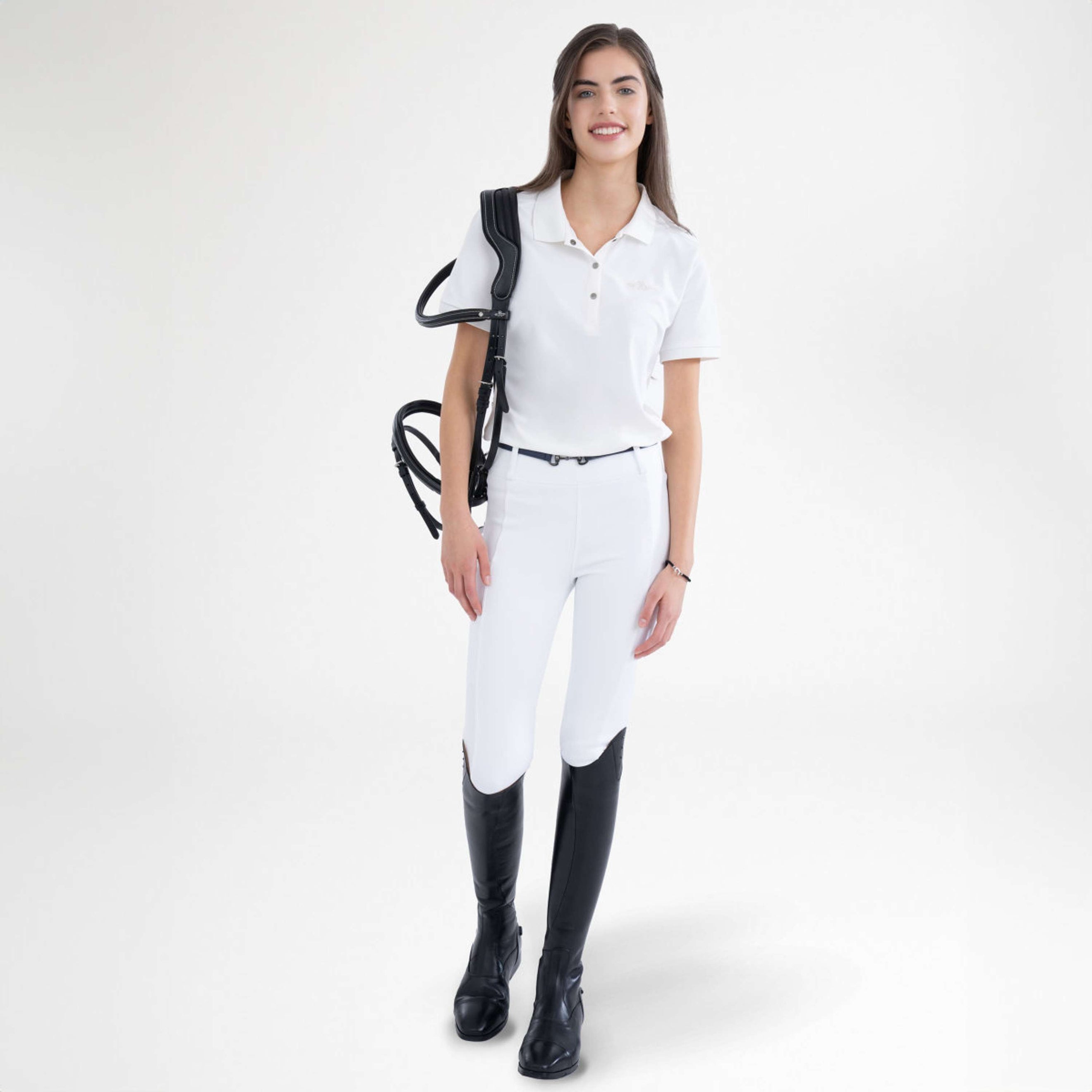 HV Polo Rijlegging HVPManou Full Grip Wit