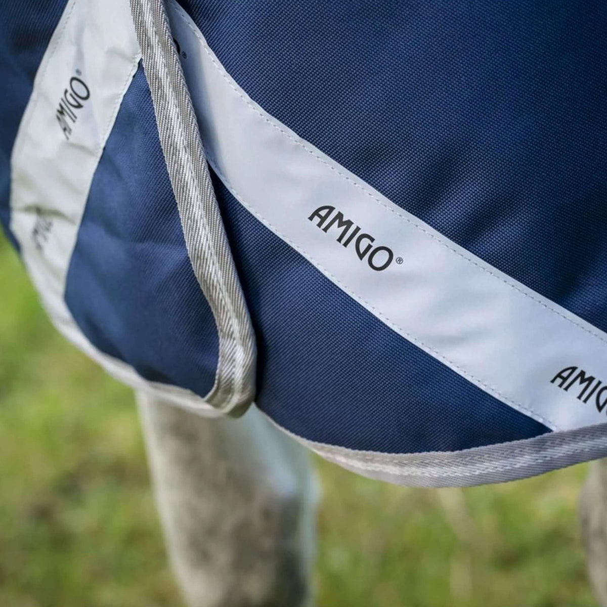 Amigo Turnout Rug FieldSafe Plus 1200D 50g Navy/Titanium Grey/Silver