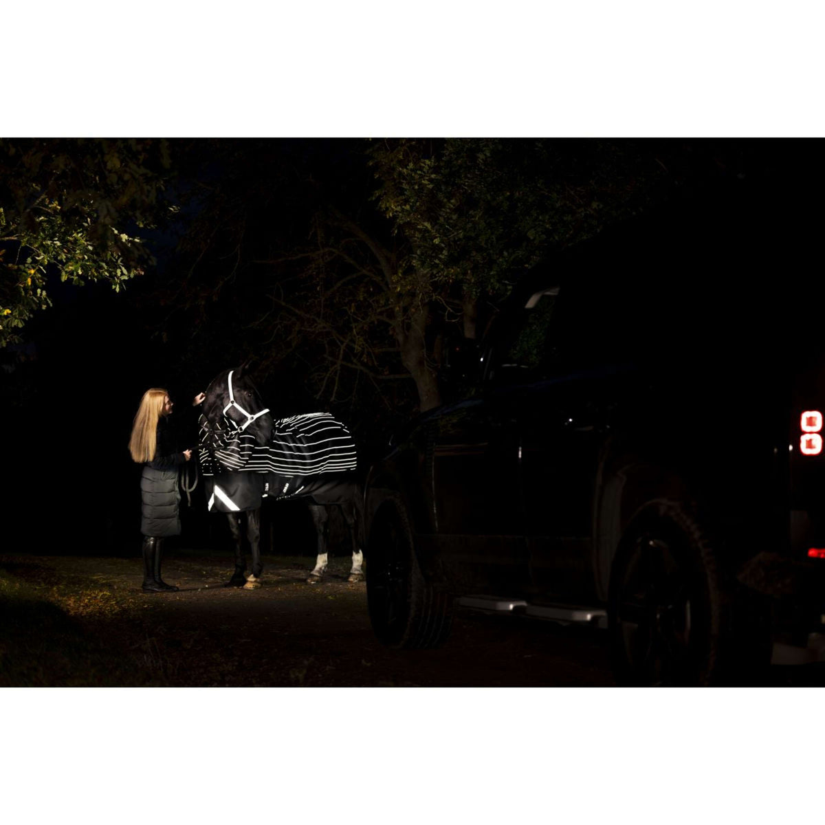 Amigo Turnout Rug FieldSafe Reflectech Plus 1200D 50g Black/Reflective/Black