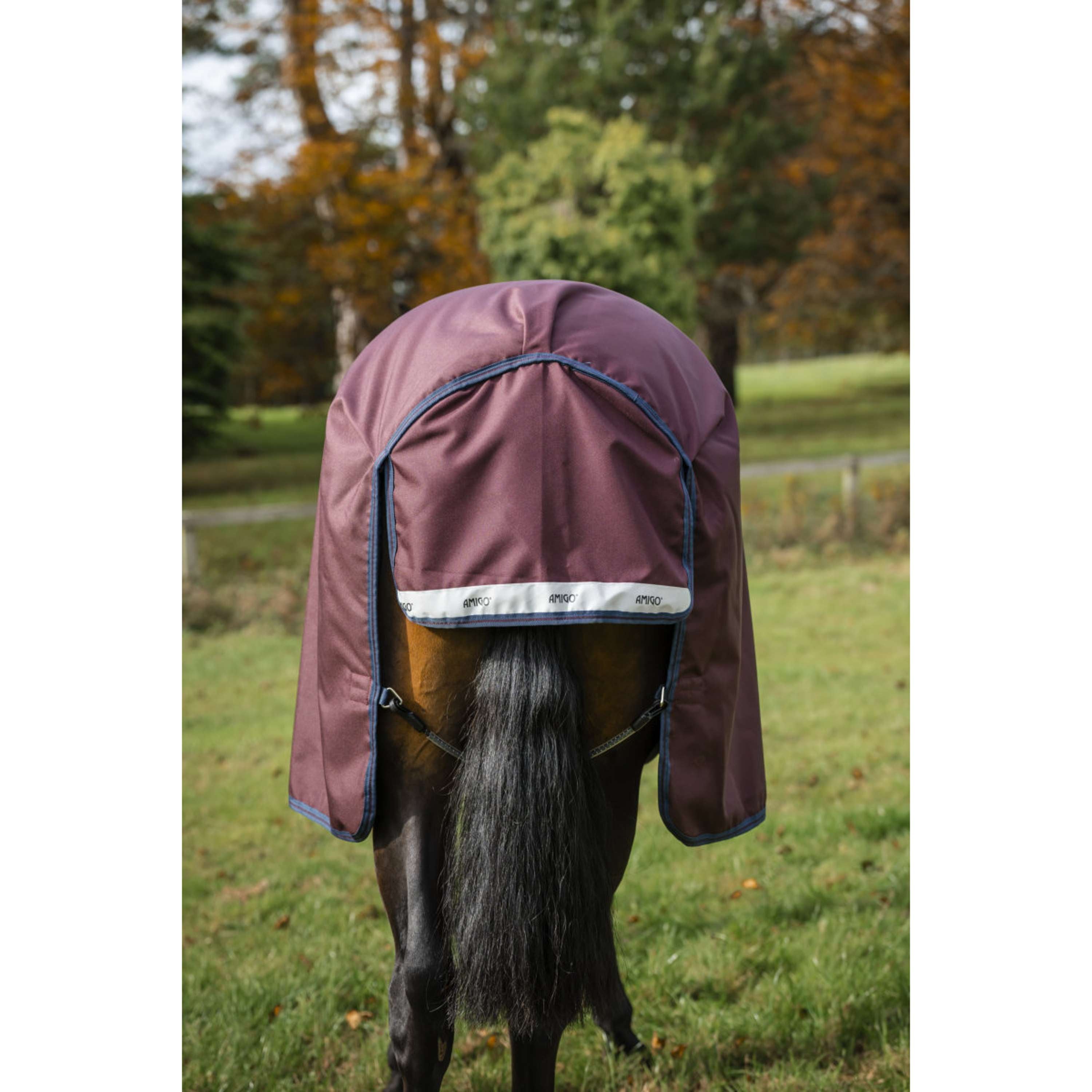 Amigo Turnout Plus 1200D 0g Burgundy/Navy/Titanium Grey