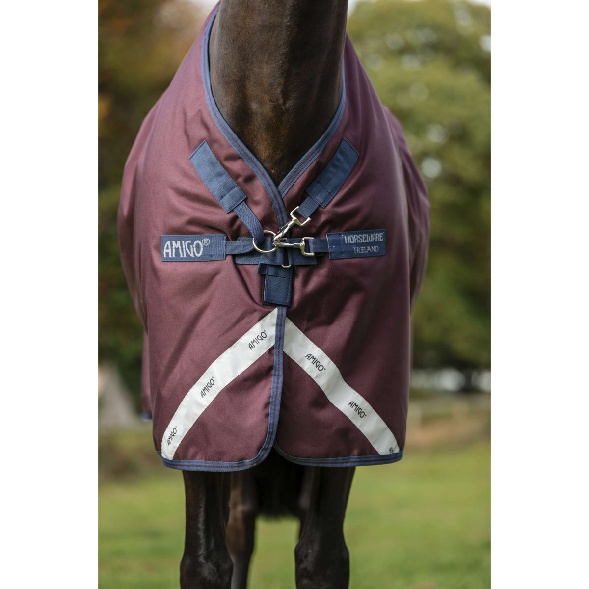 Amigo Turnout 1200D 50g Burgundy/Navy/Titanium Grey
