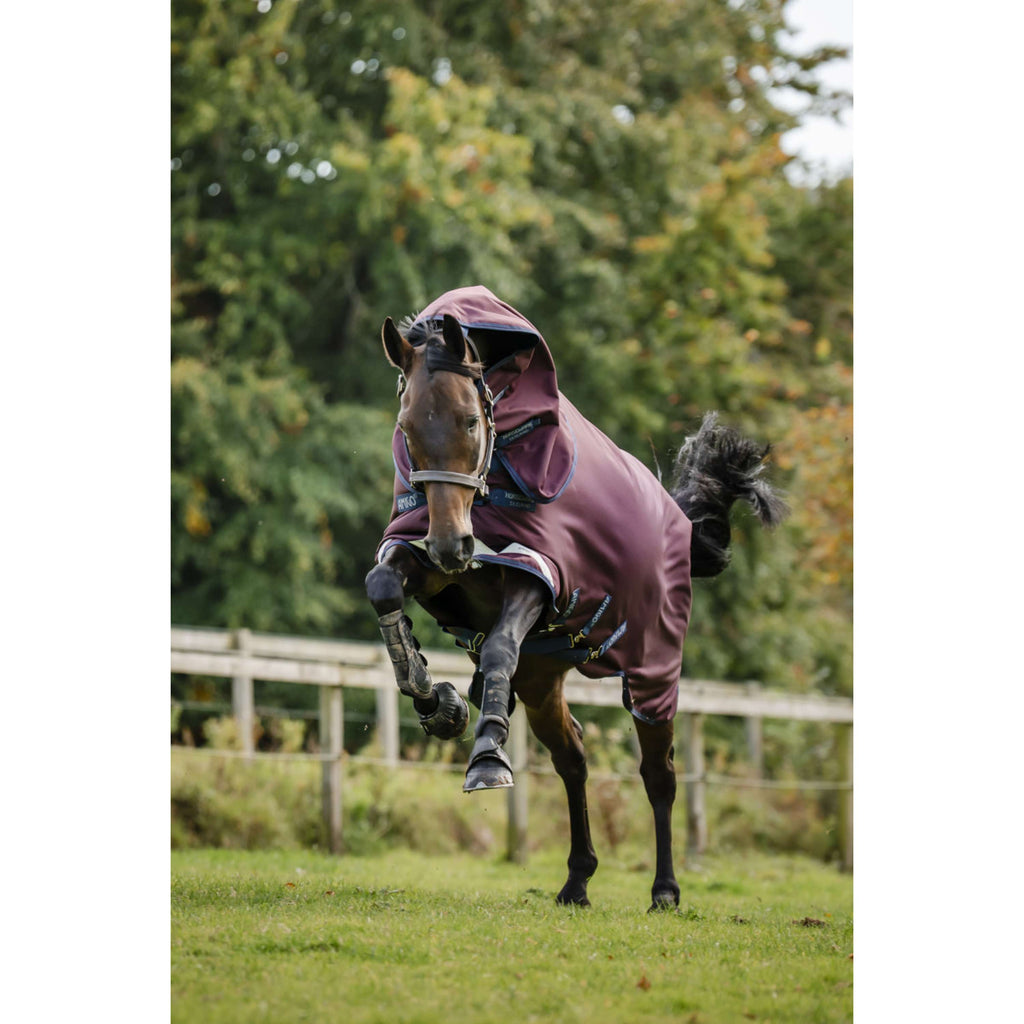 Amigo Turnout Plus 1200D 250g Burgundy/Navy/Titanium Grey