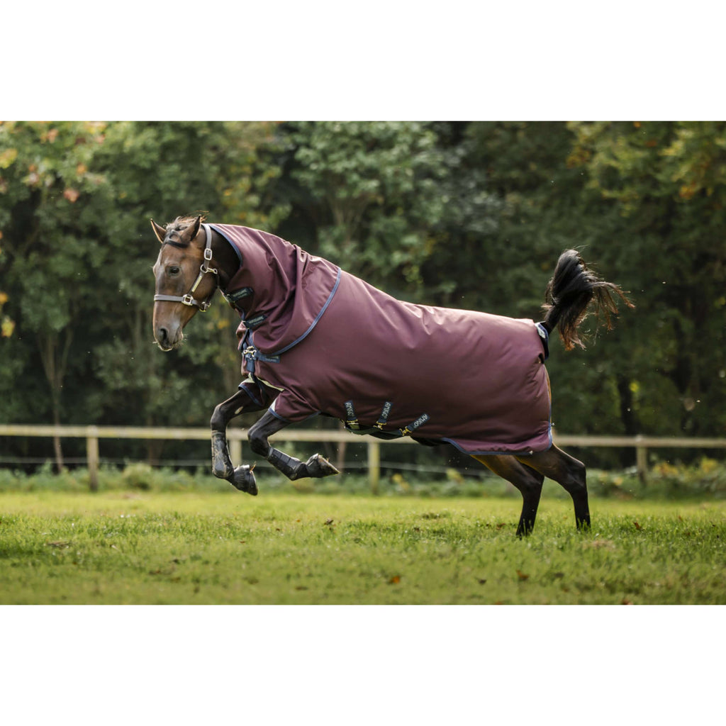 Amigo Turnout Plus 1200D 250g Burgundy/Navy/Titanium Grey