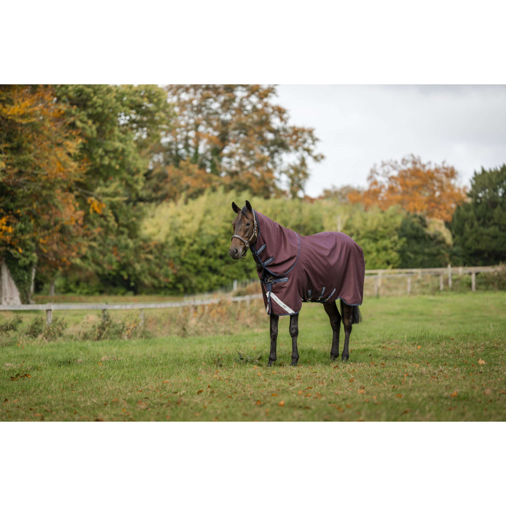 Amigo Turnout Plus 1200D 250g Burgundy/Navy/Titanium Grey