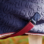 Horseware Embossed Jersey Cooler Navy/Burgundy/Wit