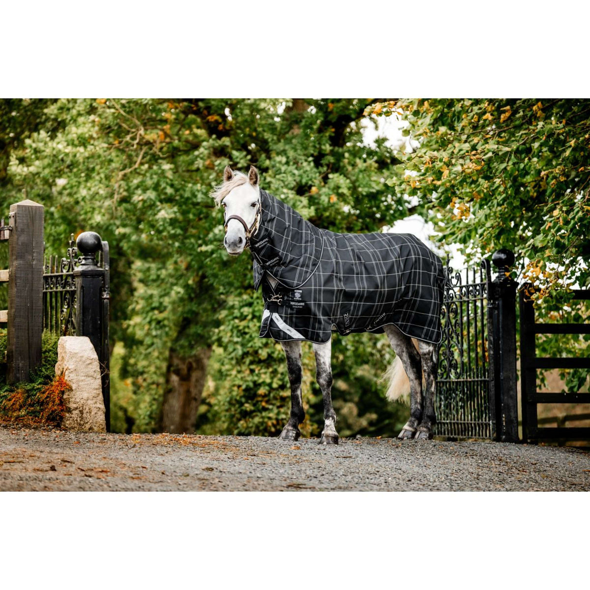Rhino Turnout Plus Pony Bundle 0g + 200g Black Check/Black/White