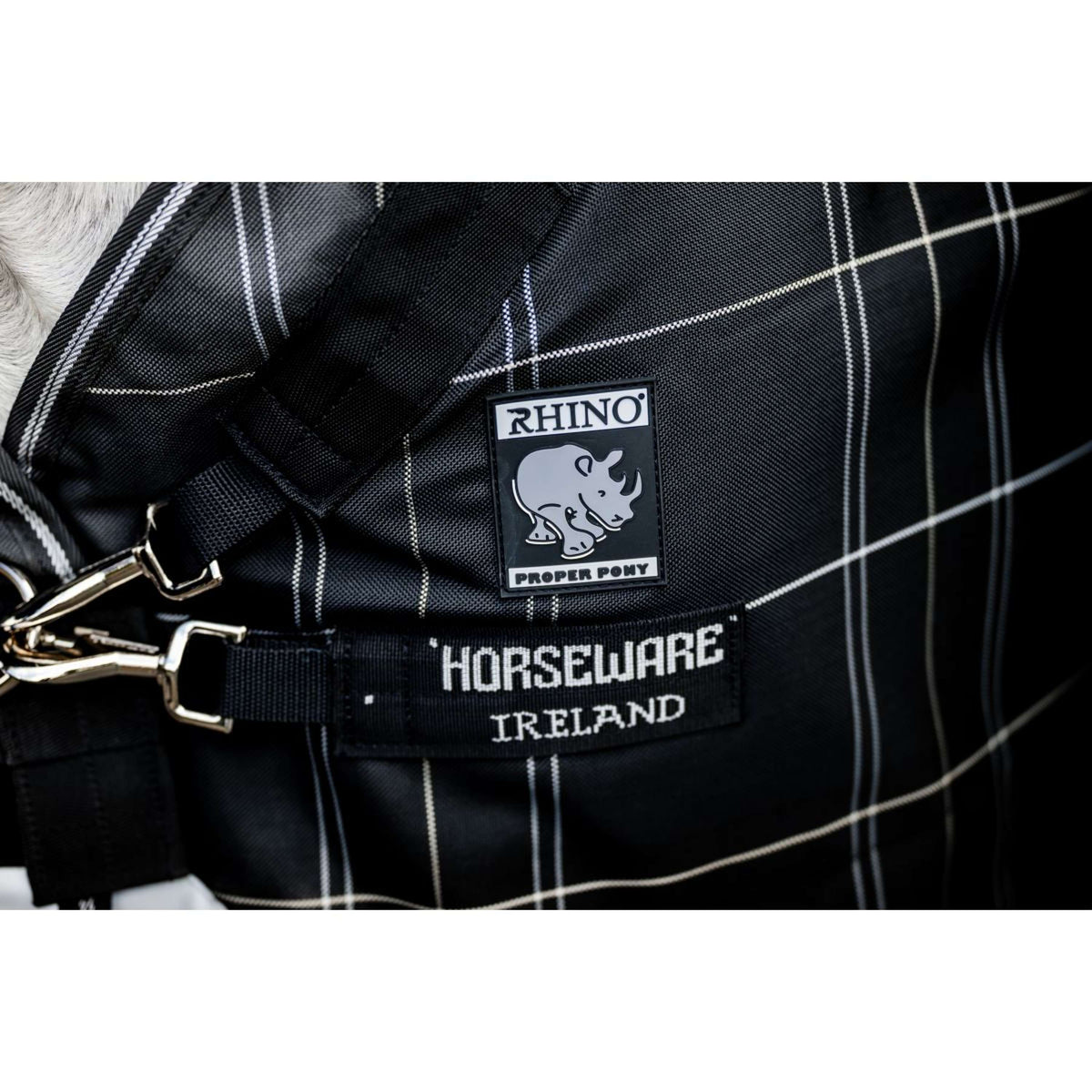 Rhino Turnout Plus Pony Bundle 0g + 200g Black Check/Black/White