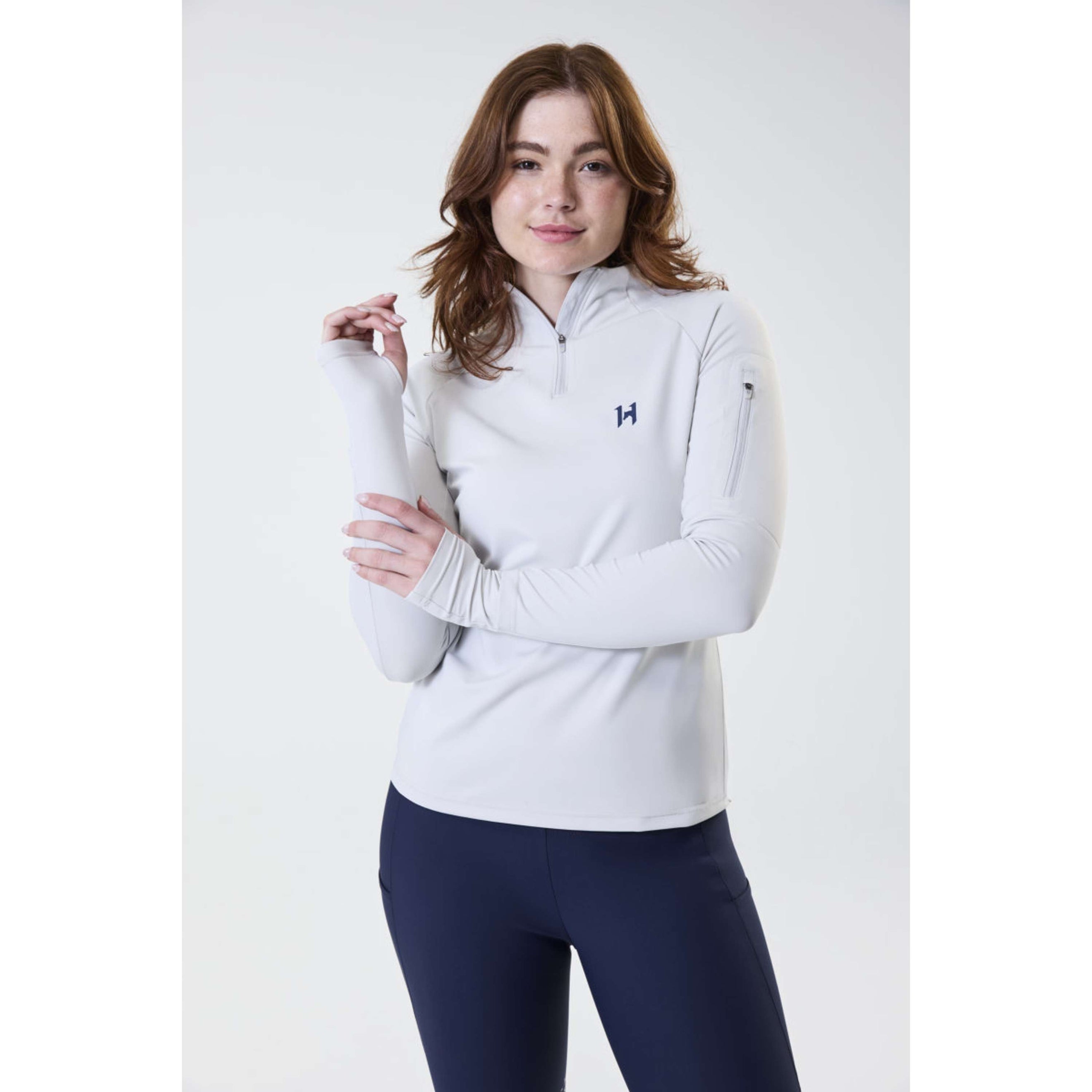 Horseware Shirt Strive Winter Zip Grijs