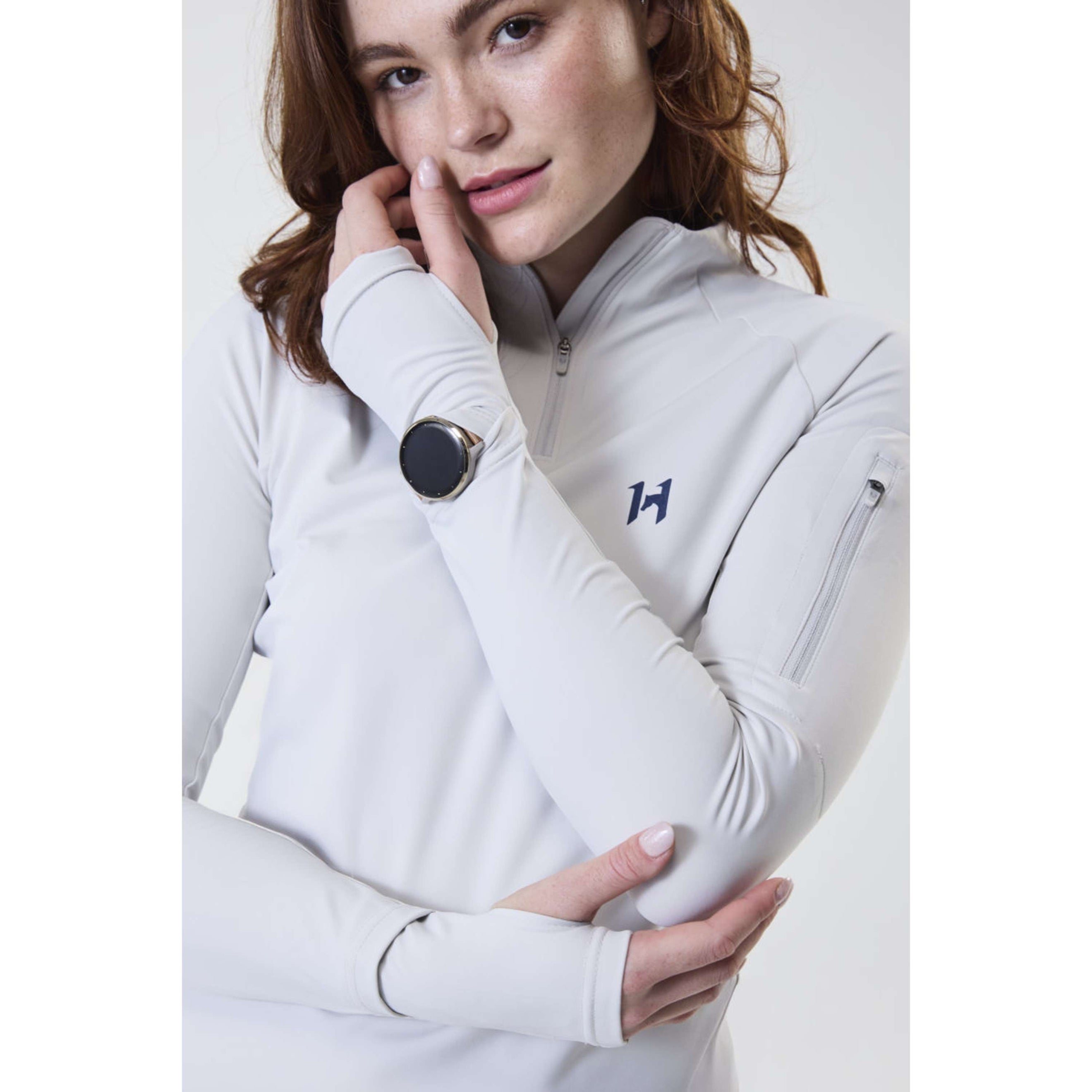 Horseware Shirt Strive Winter Zip Grijs