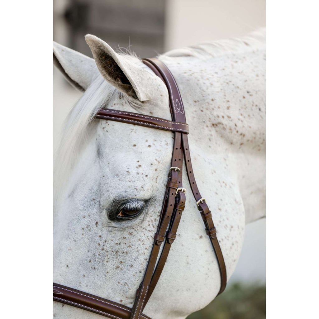 Horseware Hoofdstel Hunter Cavesson met Teugels Dark Tan