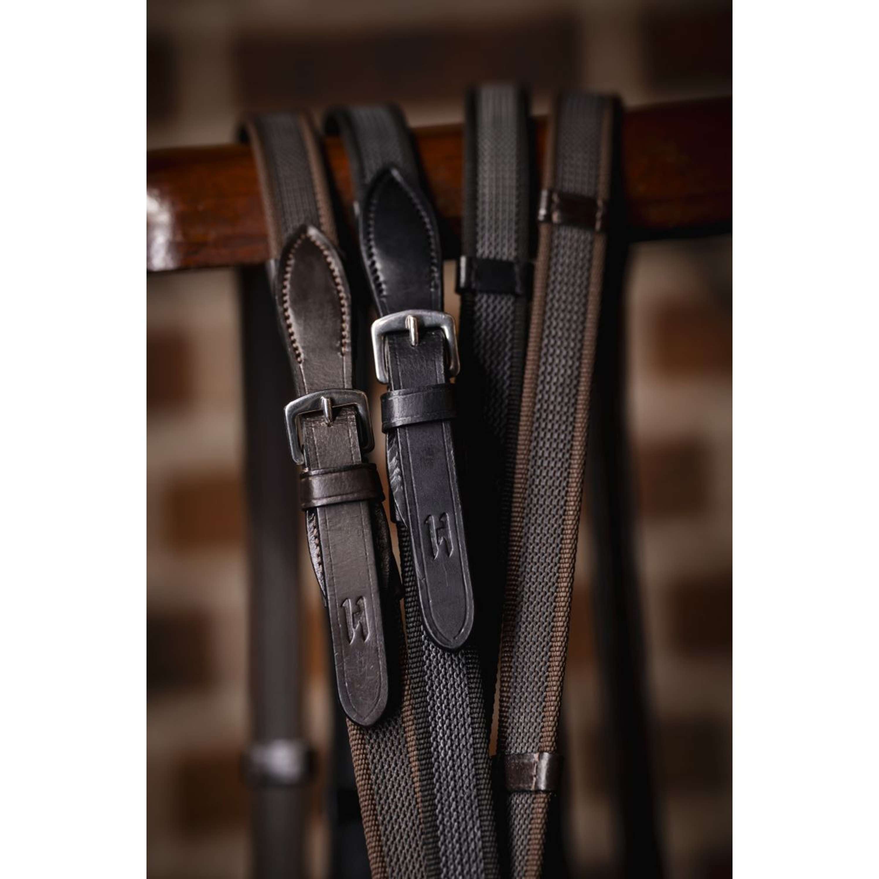 Horseware Teugels Rubber Grip Continental Zwart