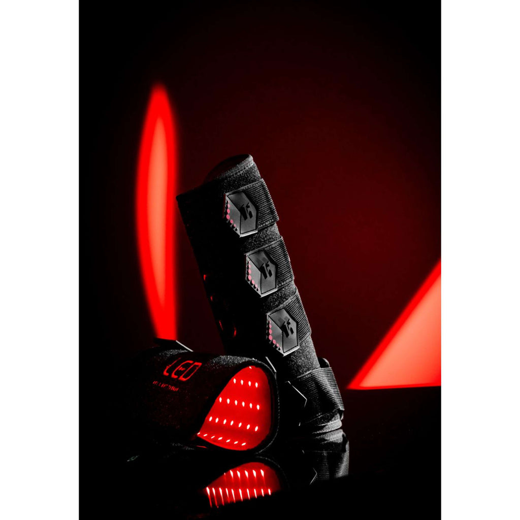 Horseware Leg Wraps LED Red Light Therapy Pair Zwart/Zwart