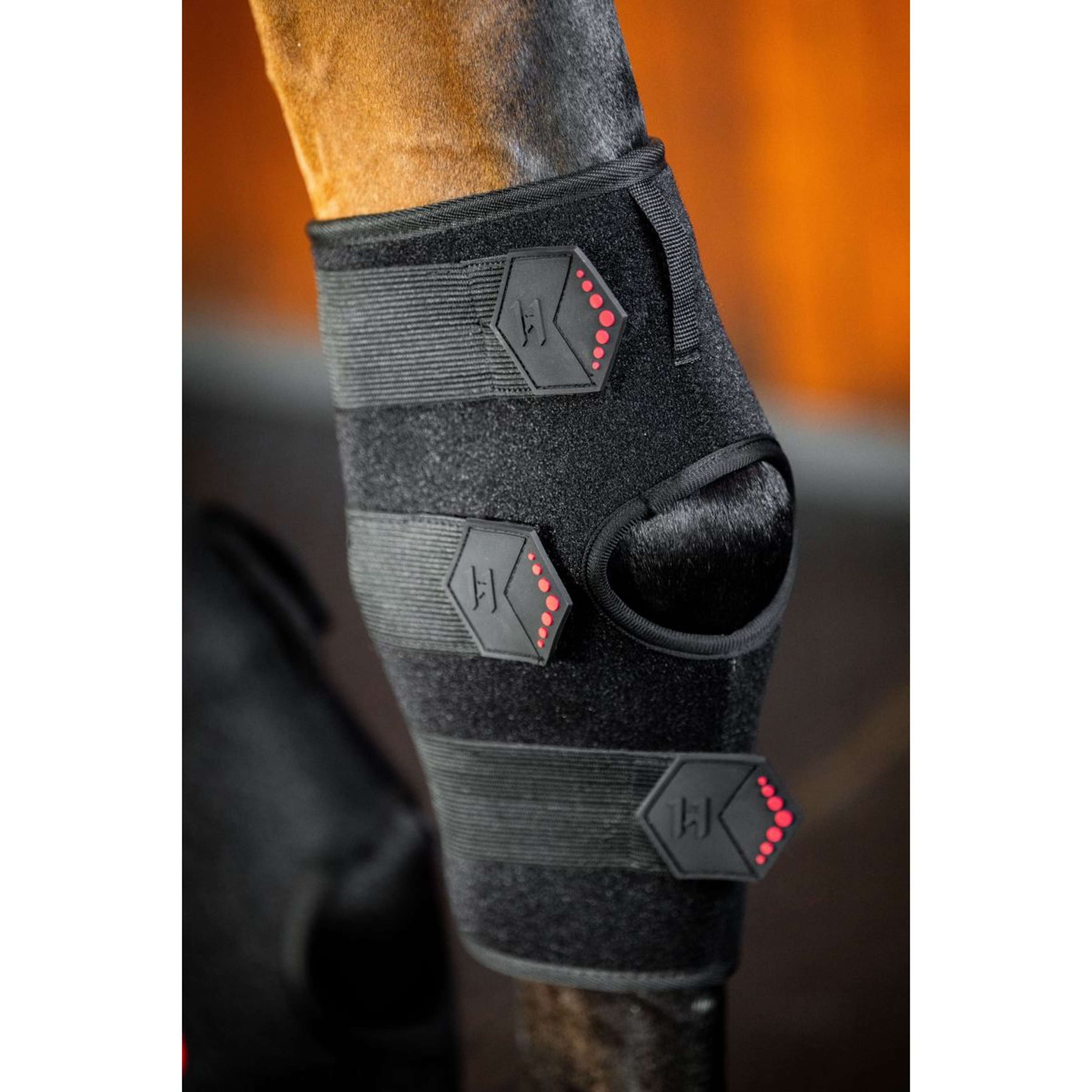 Horseware Hock Boots LED Red Light Therapy Pair Zwart/Zwart