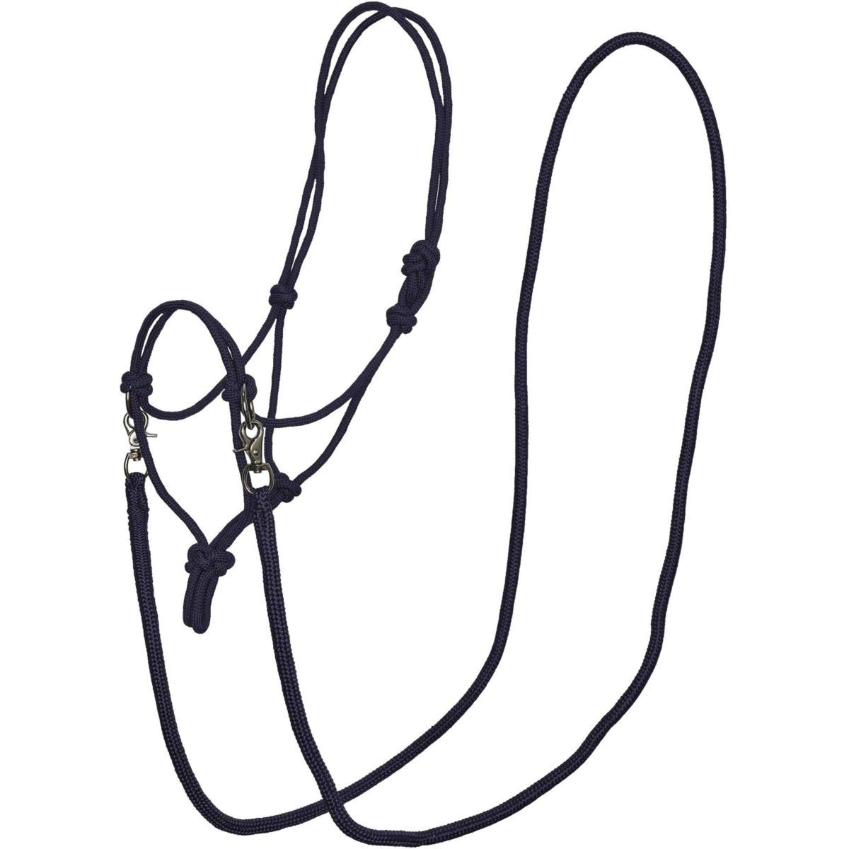 Imperial Riding Bitloos Hoofdstel Free Ride Rope met Teugels Navy