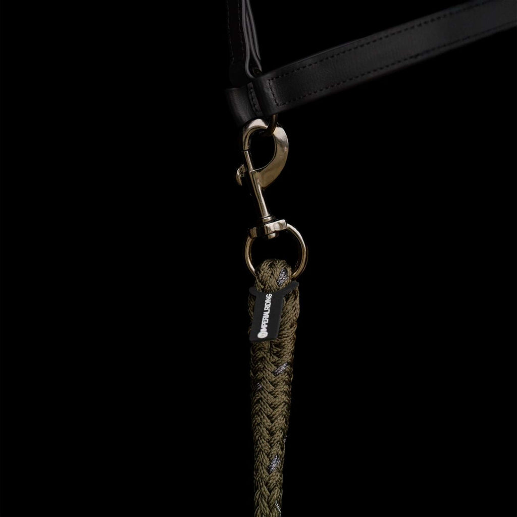 Imperial Riding Halstertouw IRHDeluxe met Musketonhaak Olive Green