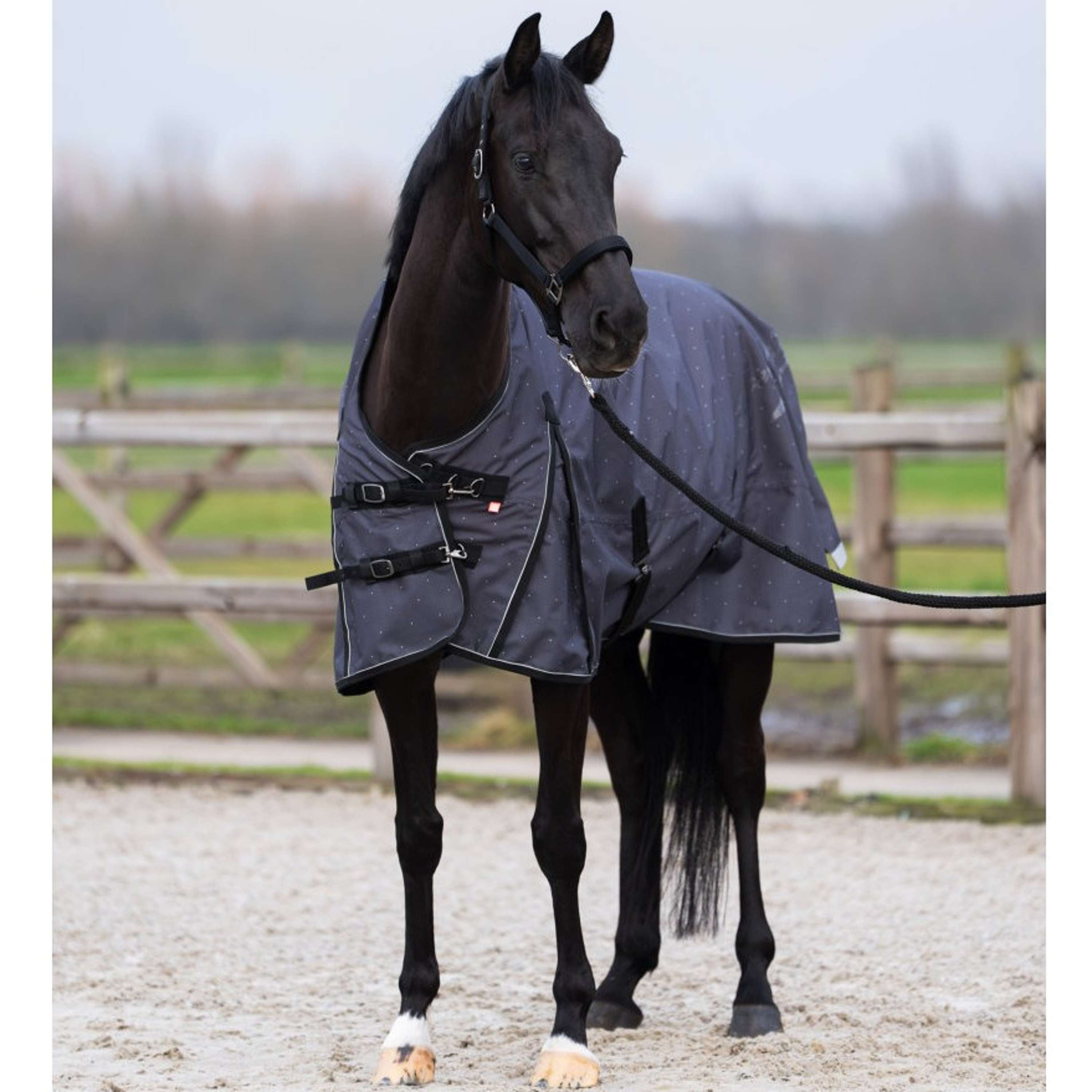 Imperial Riding Outdoordeken IRHSuper-dry AOP 200g Grijs