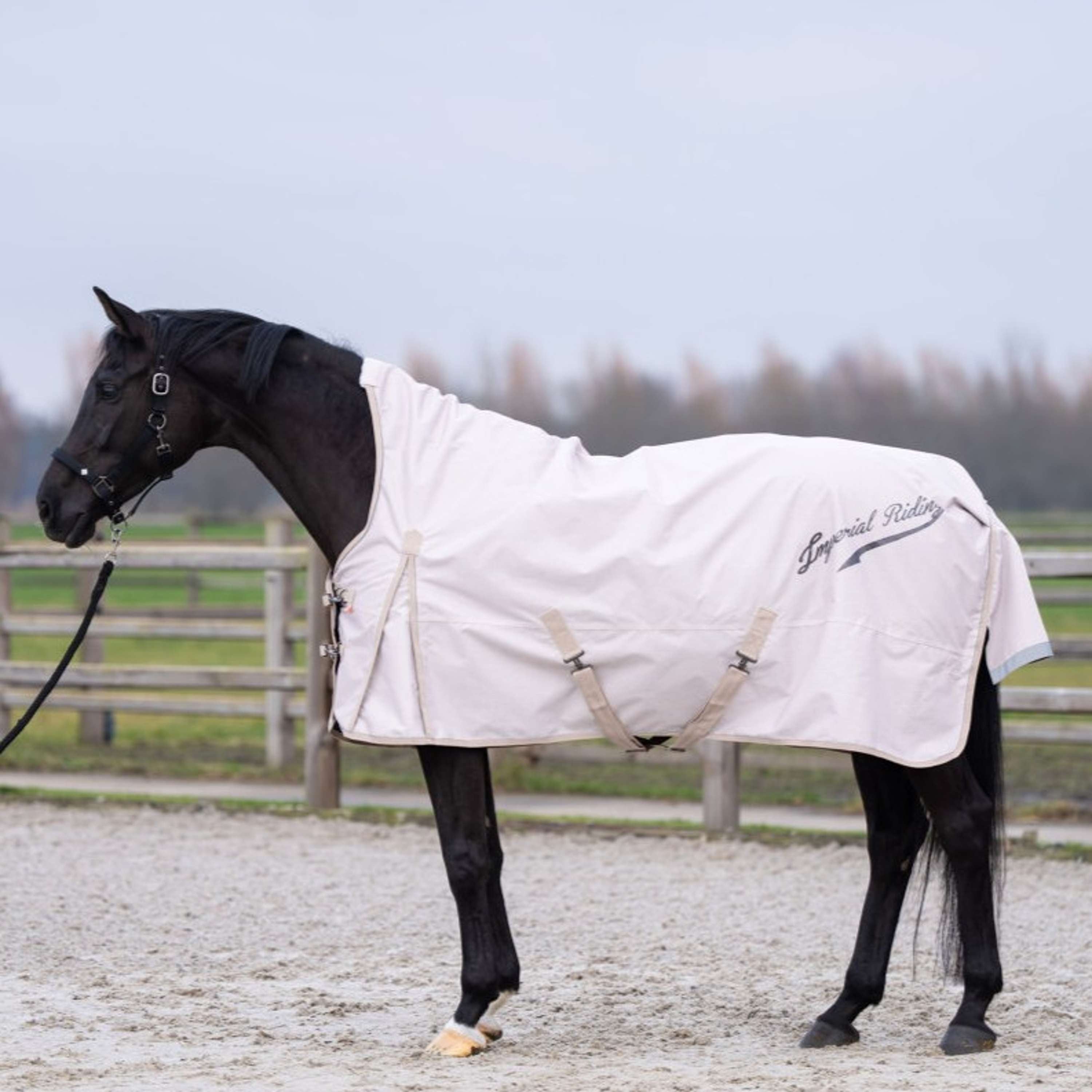 Imperial Riding Outdoordeken IRHSuper-dry AOP 200g Taupe