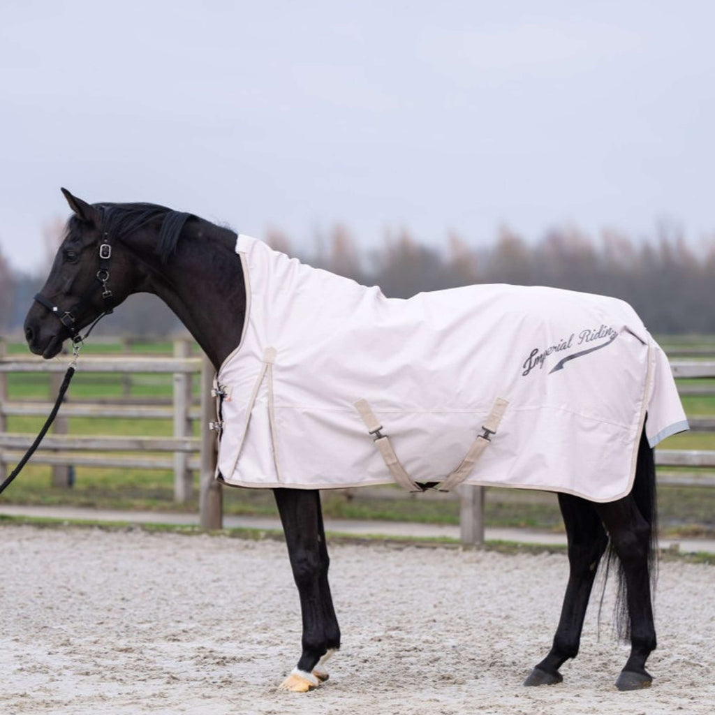 Imperial Riding Outdoordeken IRHSuper-dry AOP 200g Taupe