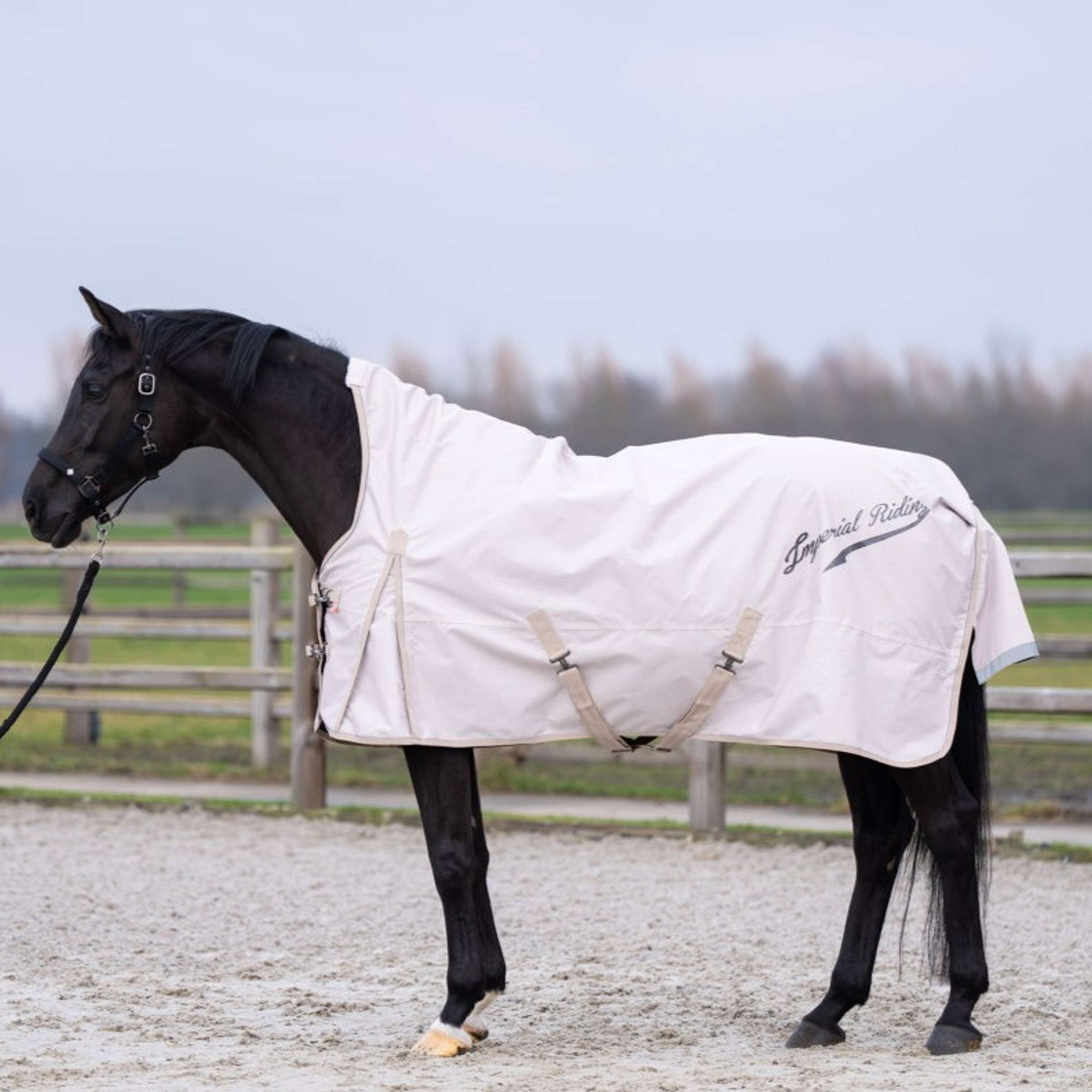 Imperial Riding Outdoordeken IRHSuper-dry AOP 300g Taupe